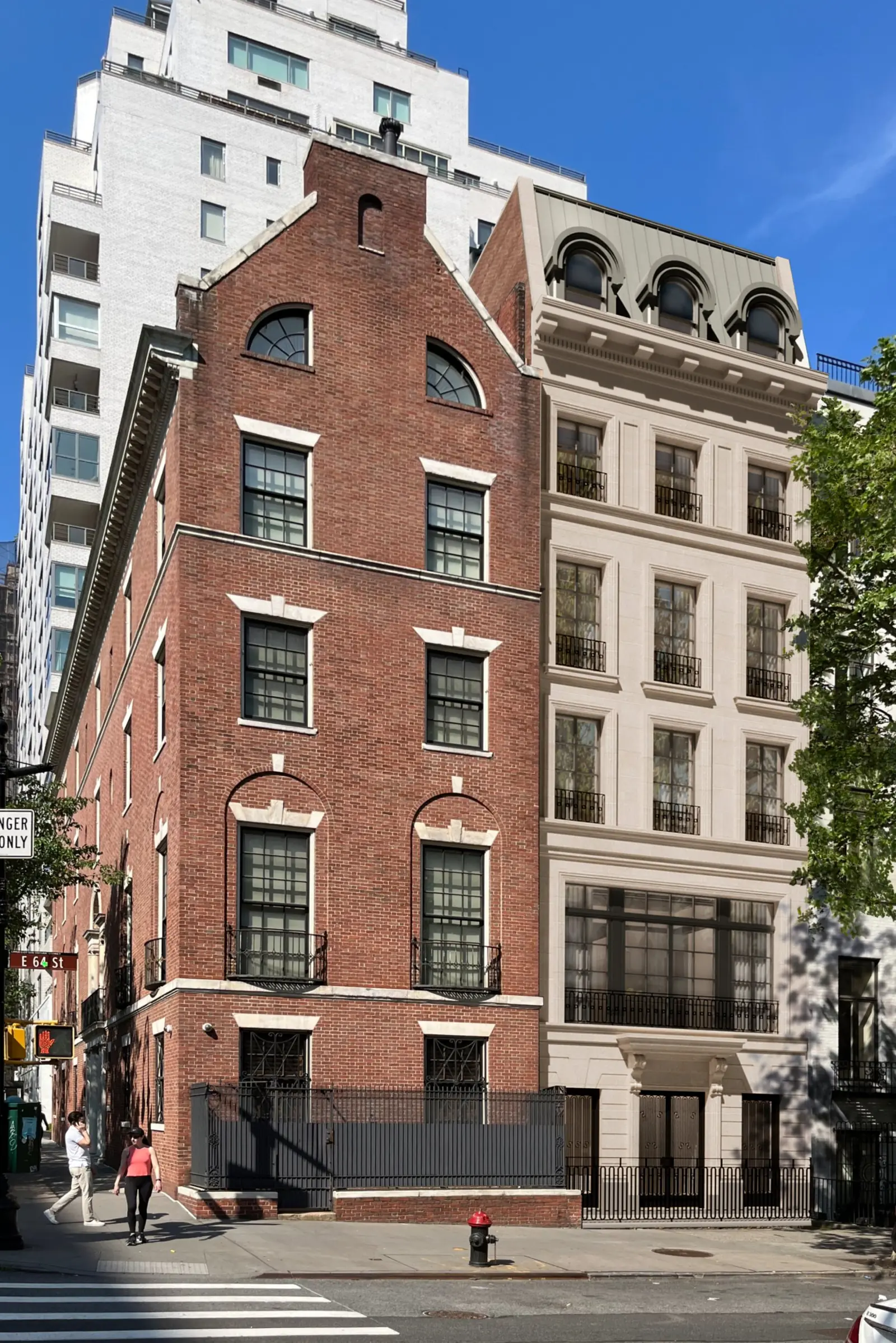 The Lenox Hill townhouse as approved, with a new limestone facade and mansard roof